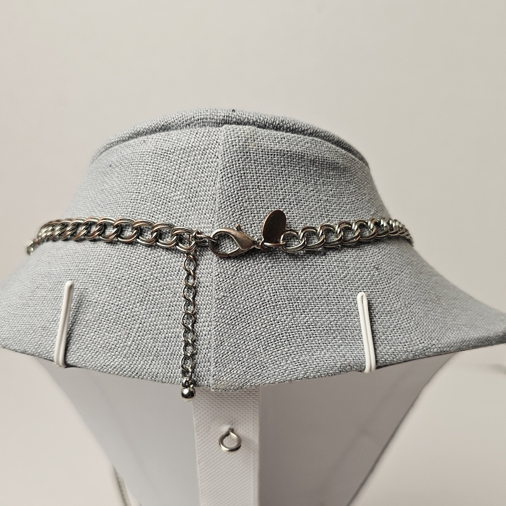 [Express] Silvertoned Statement Necklace Chunky M… - image 5